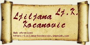 Ljiljana Kocanović vizit kartica
